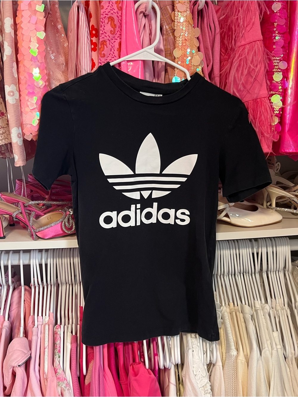Adidas Black Trefoil Logo Tee